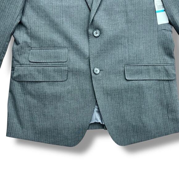 NWT Perry Ellis Portfolio Men’s Size 40S Gray 2-Button Blazer Sport Coat Jacket - Picture 2 of 7